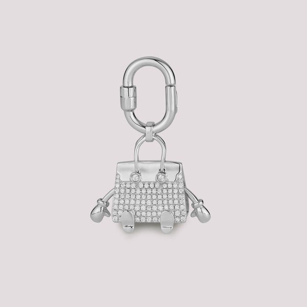 White Pavé Birken Doll Bag Charm