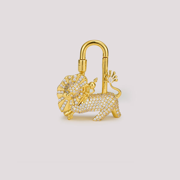 Pavé Lion King Leo and the Scepter Bag Charm