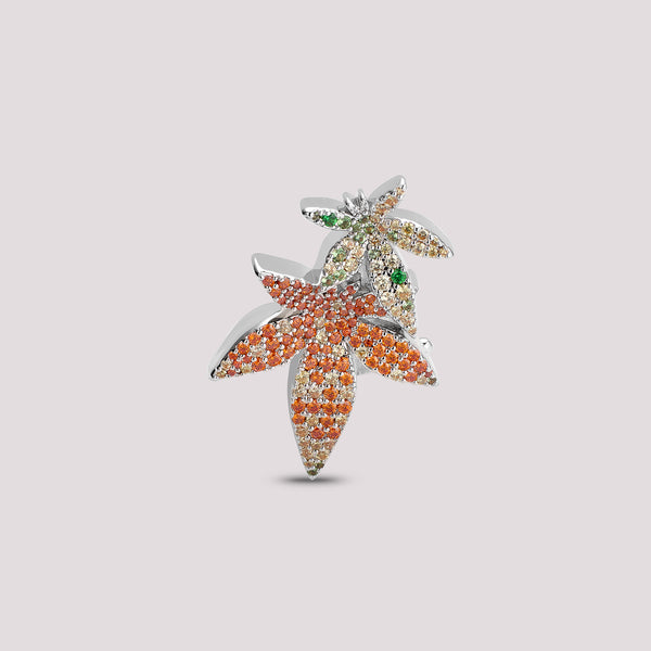 Pavé Duo Maple Leaf Pontet Clip-On Bag Charm