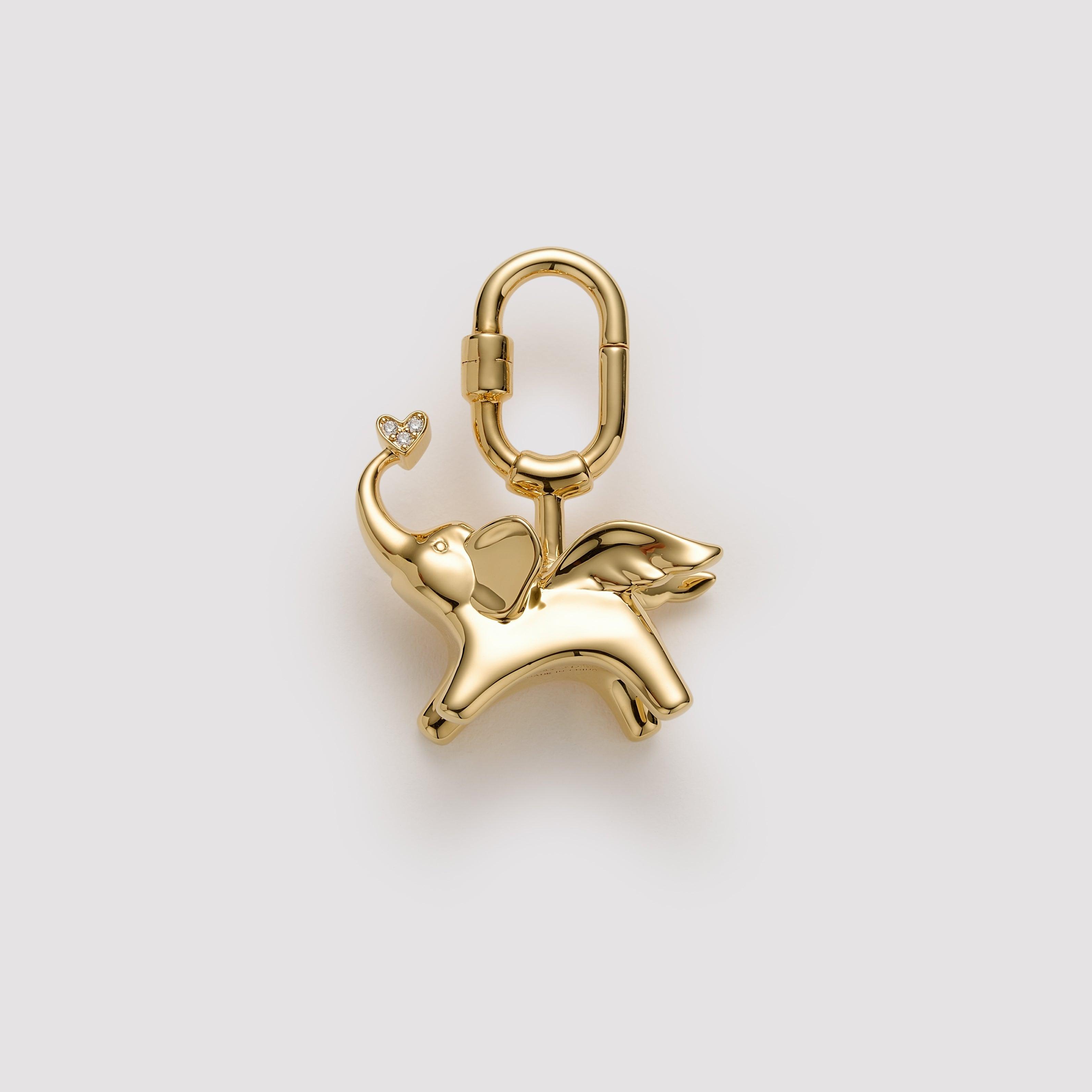 ☆quizzical elephant☆ イタグレ Dog Bag charm Luxury Elephant Céleste Charm - Elegant Bag Accessory by Tammy