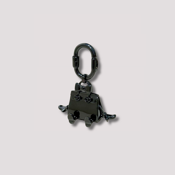So Black Twilly Bow Birken Doll Bag Charm