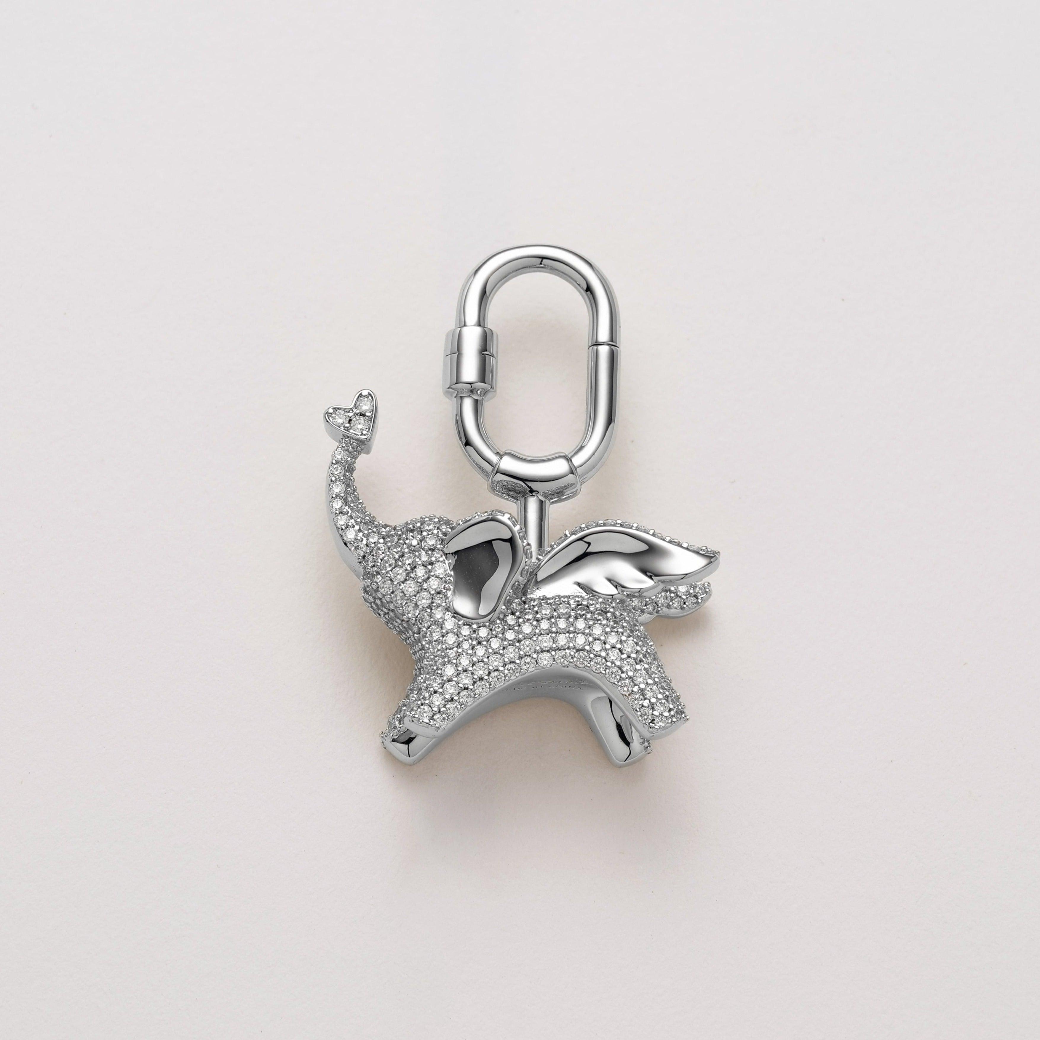 Pavé Lucky Elephant Bag Charm – Charmante
