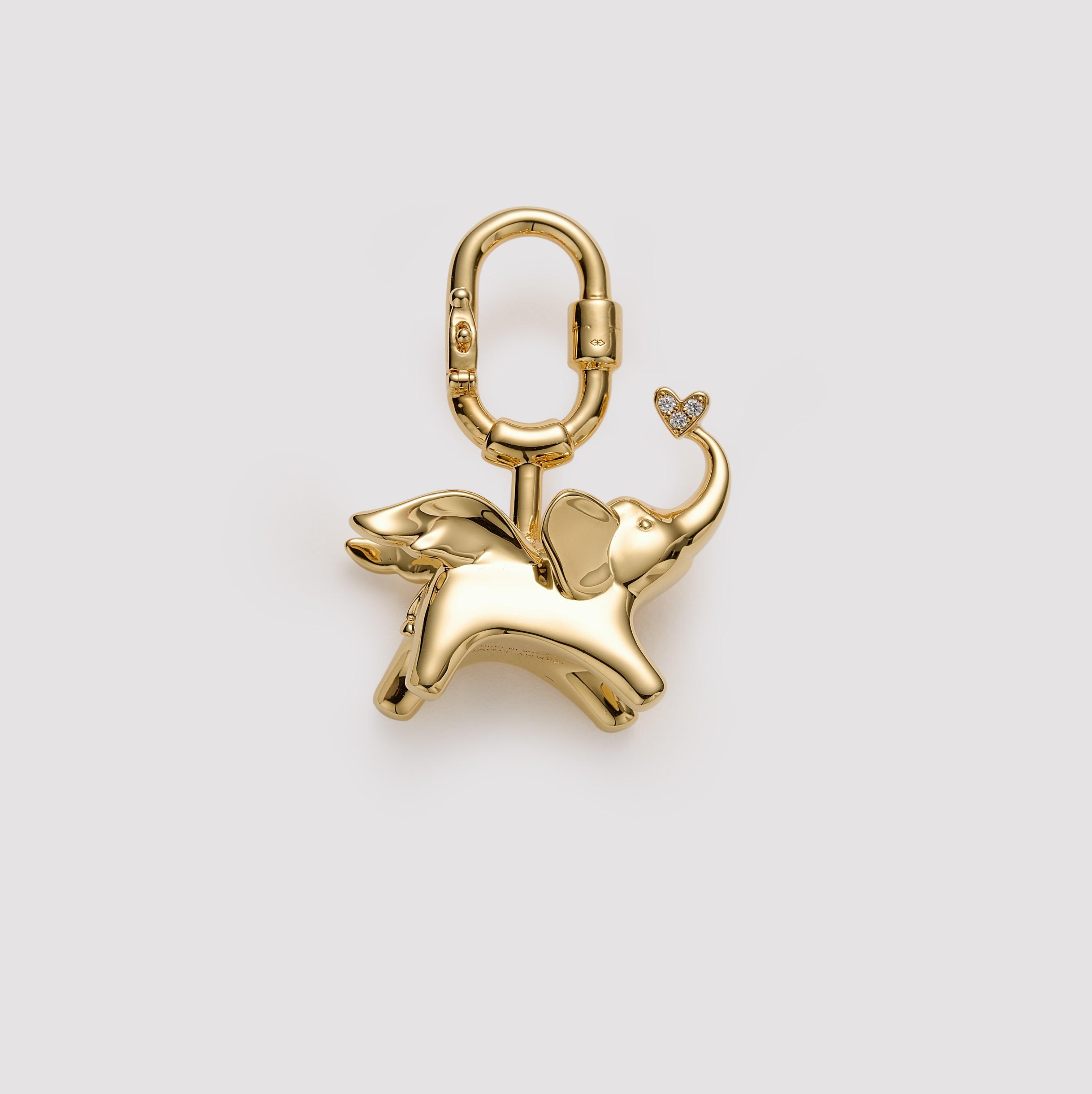 ☆quizzical elephant☆ イタグレ Dog Bag charm Luxury Elephant Céleste Charm - Elegant Bag Accessory by Tammy